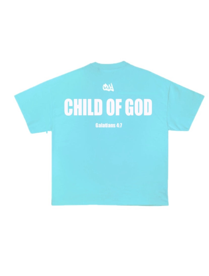Child of God sky blue tee
