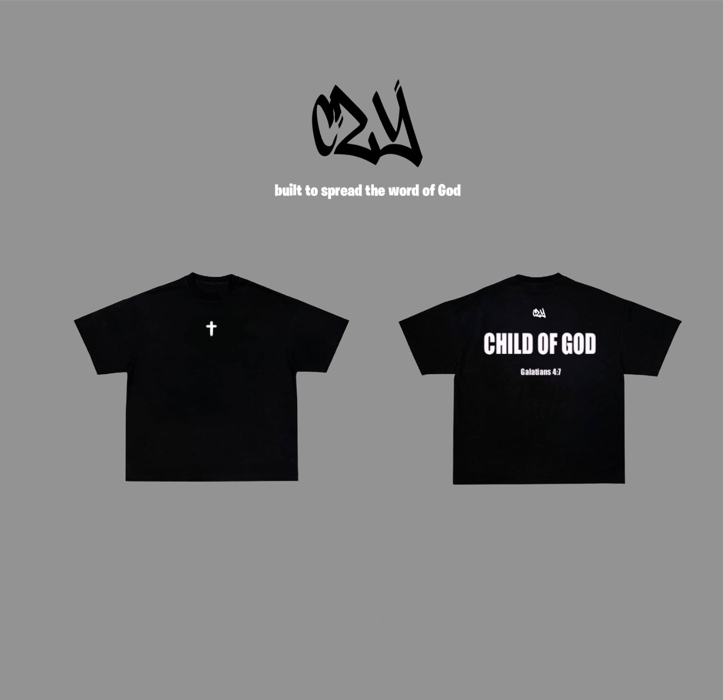 Child of God midnight black tee